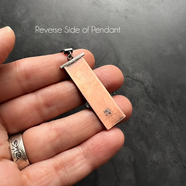 Gender Neutral Copper and Sterling Silver Isopod Necklace, With Your Choice of Vegan Choker or Sterling Silver Necklace — Pill Bug Insect Jewelry Necklace