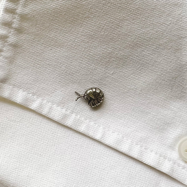 Sterling Silver, Brass, or Bronze Isopod Pins - Available Individually or as a Mismatched Pair!  Perfect Pillbug, Doodlebug, Roly Poly Gift!
