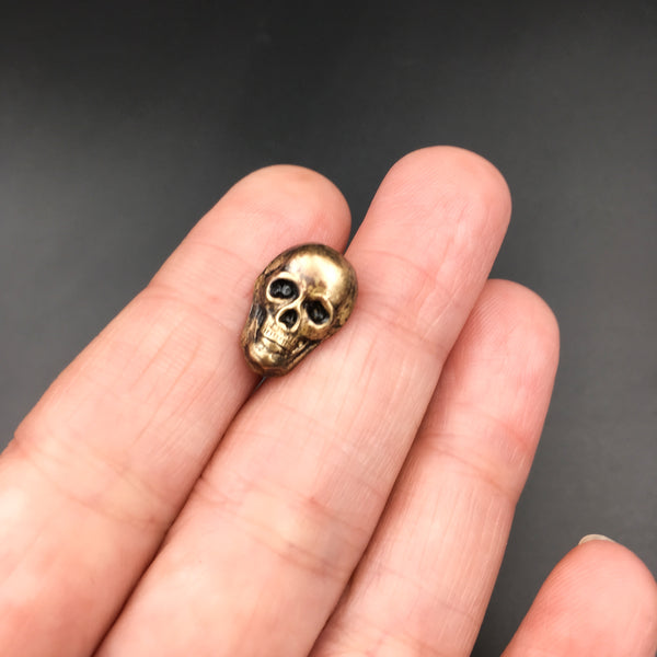 Gothic Handmade Unisex Brass Skull Pin