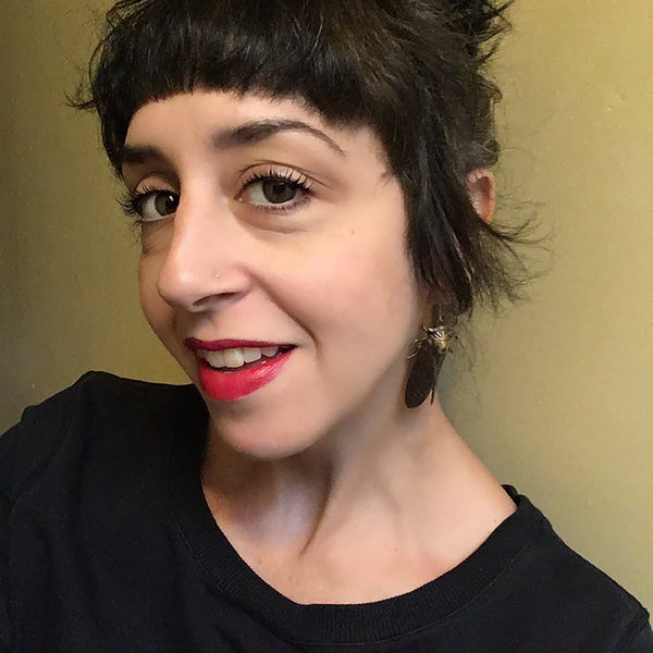Brass and Gold Cicada Insect Earrings