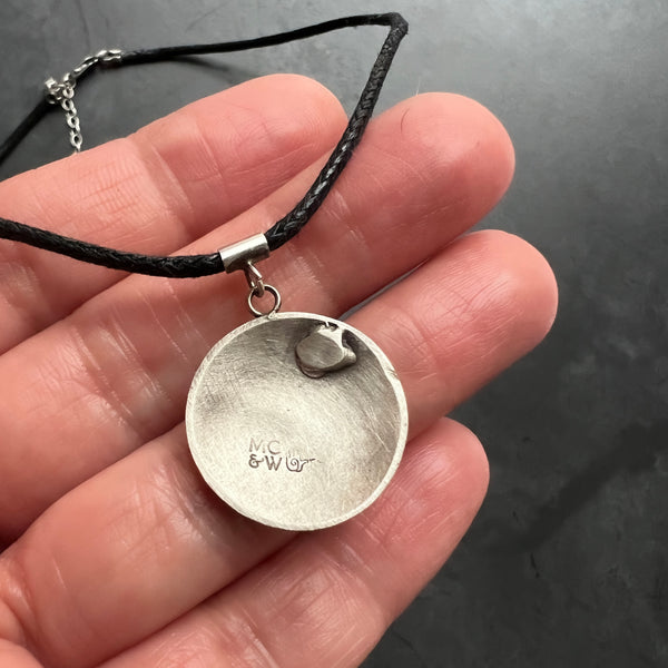 Sterling Silver 13" to 16" Wasp Choker Necklace with Vegan Waxed Cotton Cord and 3" Adjustable Sterling Silver Chain for Perfect Fit!