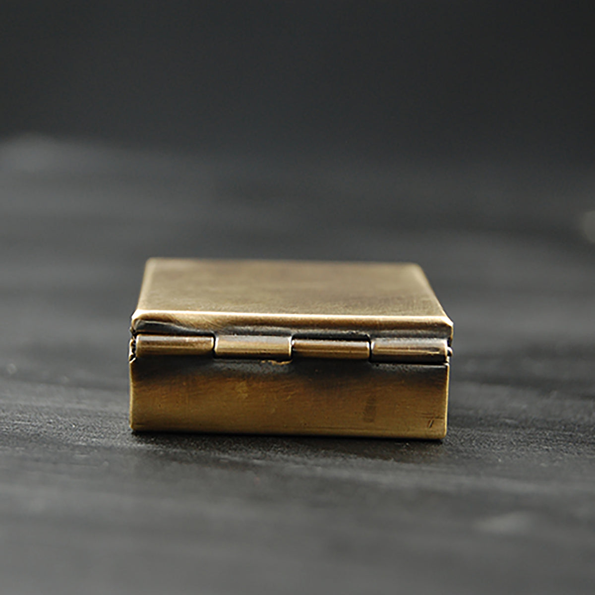 Customizable 1.5 Square Brass Pill or Trinket Box with Your