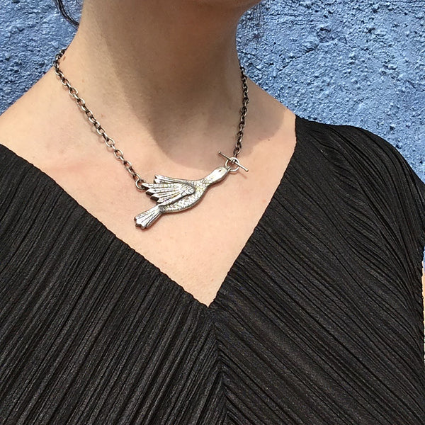 Handmade Sterling Silver Goose Necklace – Lost Wax Cast Bird Pendant – Farm Animal Jewelry – Nature Lover Gift – Custom Animal Necklace