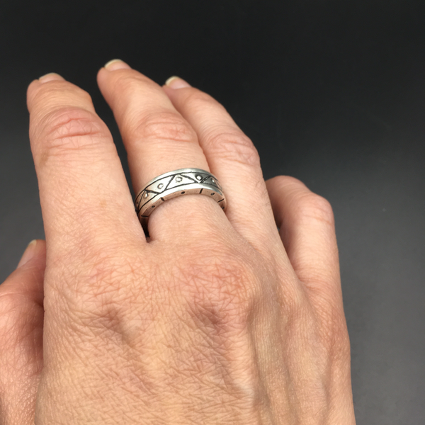 Handmade Sterling Silver Band Ring – Recycled Silver Minimalist Ring – Unisex Eco-Friendly Ring – Simple Silver Ring for Everyday – USA Made