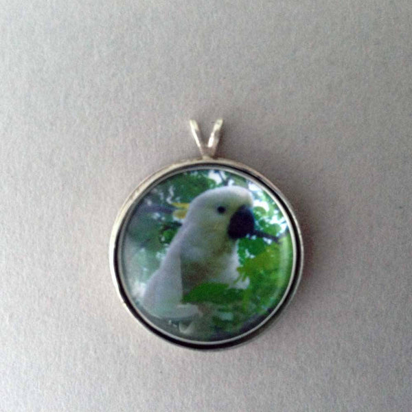 Round Custom Photo Necklace or Photo Pendant in Sterling Silver