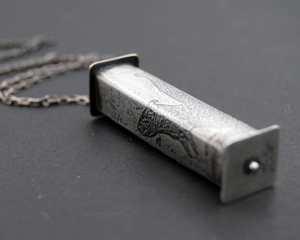 Sterling Silver Rat Pendant Necklace – Handmade Recycled Jewelry for Pet Rat Lovers, Animal Enthusiasts & Unique Gift Seekers