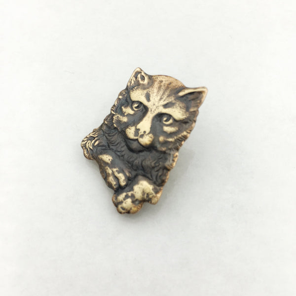 Brass Cat Pin or Brooch