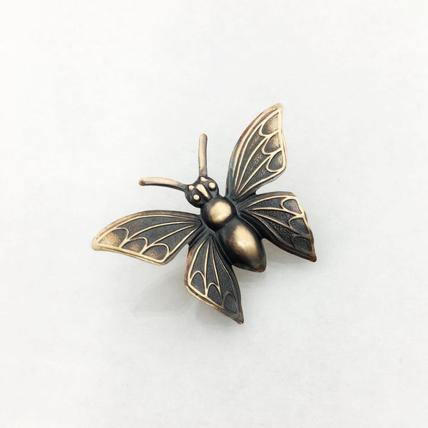 Brass Butterfly Insect Pin or Brooch