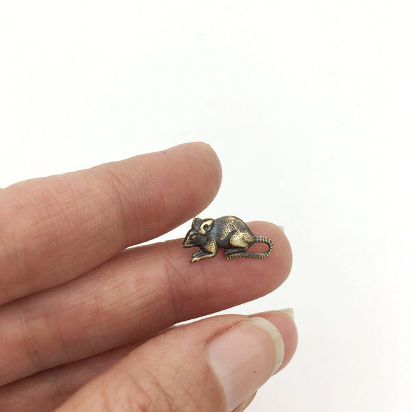 Rat or Mouse Lapel Pin Tie Tack or Brooch