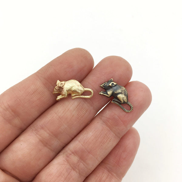 Rat or Mouse Lapel Pin Tie Tack or Brooch