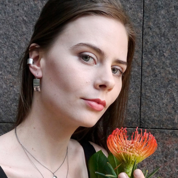 Sterling Silver Centipede Insect Earrings