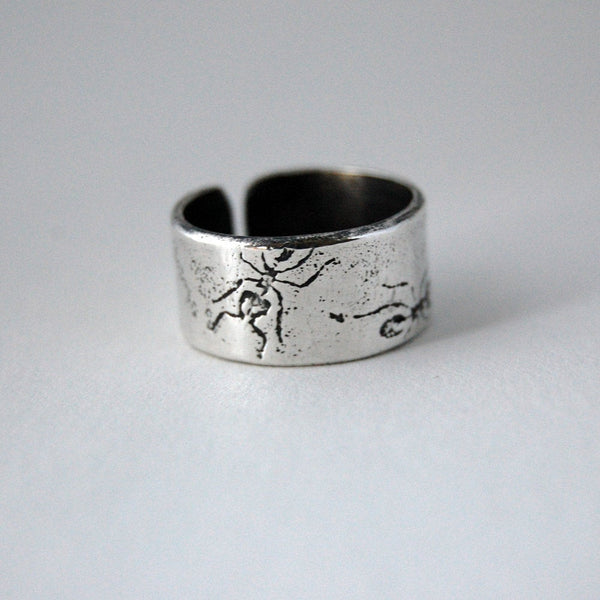 Sterling Silver Ant Insect Thumb Cuff Ring