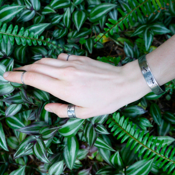 Handmade Sterling Silver Midi Ring – Minimalist Stacking Knuckle Band, Dainty Textured Eco-Friendly Jewelry