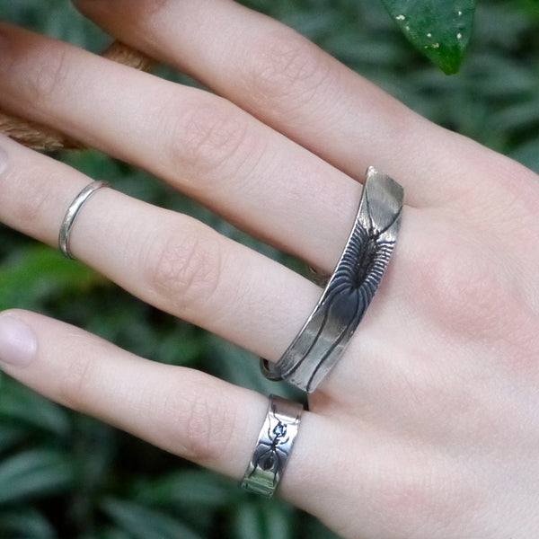 Handmade Sterling Silver Eternity Ant Insect Band Ring