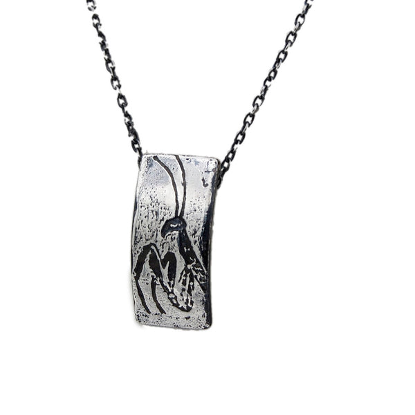 Sterling Silver Praying Mantis β Handmade Insect Necklace