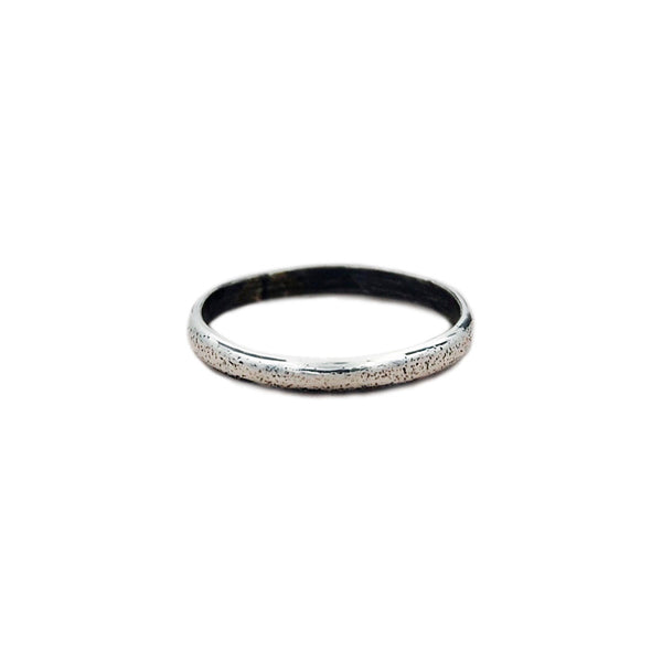 Handmade Sterling Silver Midi Ring – Minimalist Stacking Knuckle Band, Dainty Textured Eco-Friendly Jewelry