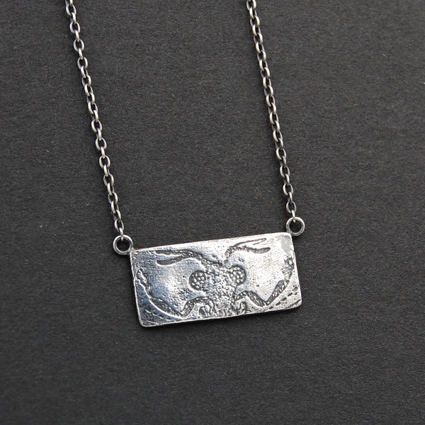 Strepsiptera or Stylops Twisted Wing Insect Parasite Necklace in Sterling Silver