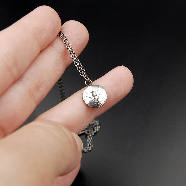Sterling Silver Ant Necklace β Handmade Insect Jewelry for Nature Lovers, Entomologists & Science Teachers