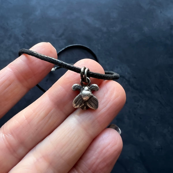 Sterling Silver Moth Necklace – Handmade Insect Pendant or Vegan Choker for Bug Lovers & Entomologists