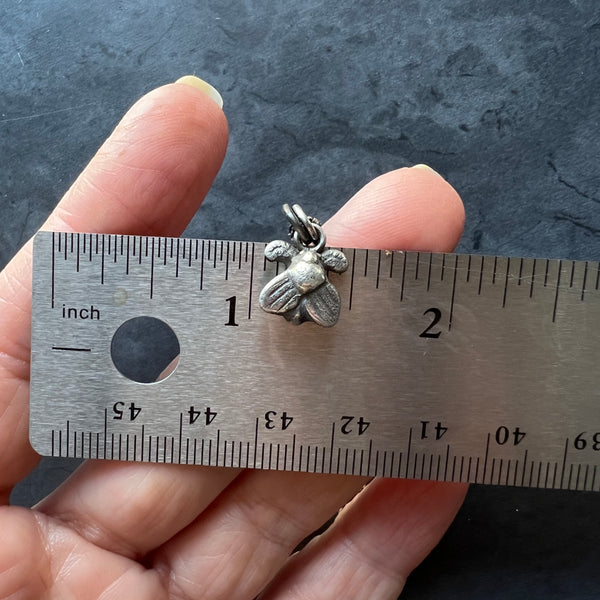 Sterling Silver Moth Necklace – Handmade Insect Pendant on Custom Chain or Charm Only, Bug Lover Gift