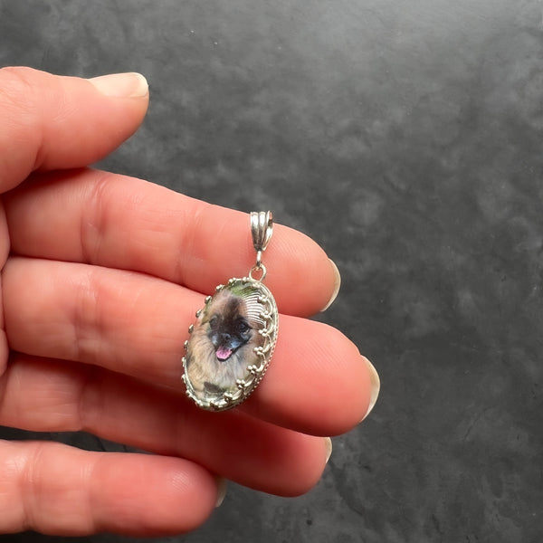 Custom Photo Pendant Necklace in Sterling Silver – Personalized Picture Jewelry, Memorial Necklace, Custom Engraved Gift, Handmade Keepsake
