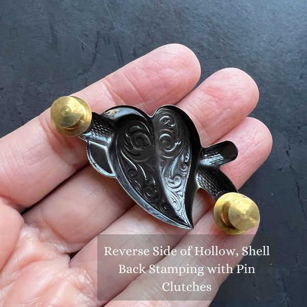 Unique Large Victorian Style Anatomical Heart Brooch or Pin — Perfect for Lapel Pin or as a Shoulder Brooch