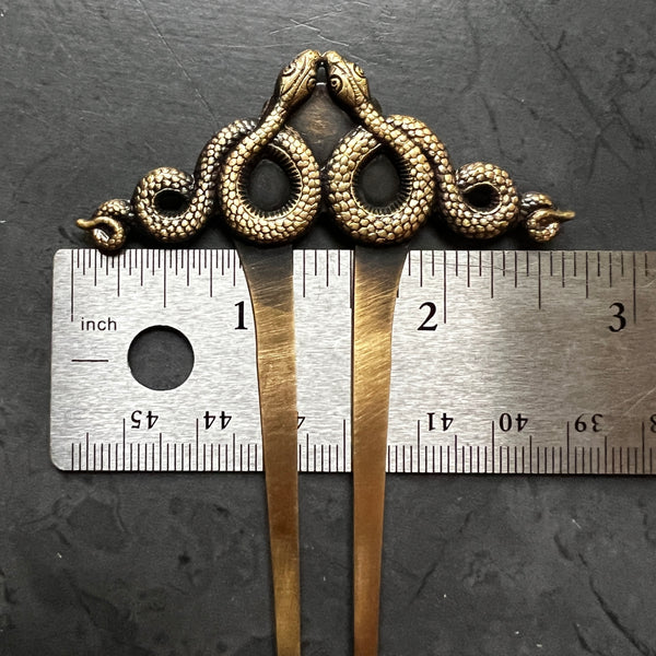 Snake Hair Pin, Perfect for Gothic Wedding or Halloween, Hair Accessory for Updo, Snake Hair Pin for Costume