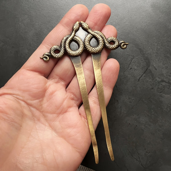 Snake Hair Pin, Perfect for Gothic Wedding or Halloween, Hair Accessory for Updo, Snake Hair Pin for Costume