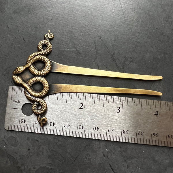 Snake Hair Pin, Perfect for Gothic Wedding or Halloween, Hair Accessory for Updo, Snake Hair Pin for Costume