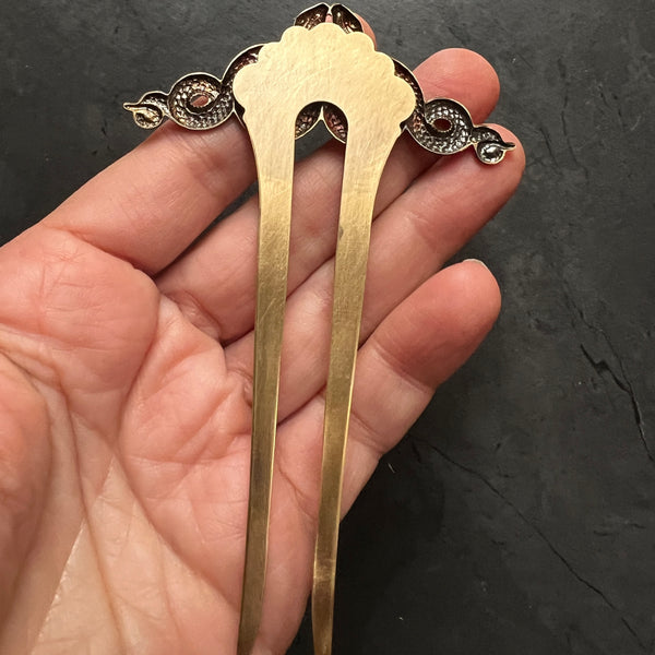 Snake Hair Pin, Perfect for Gothic Wedding or Halloween, Hair Accessory for Updo, Snake Hair Pin for Costume