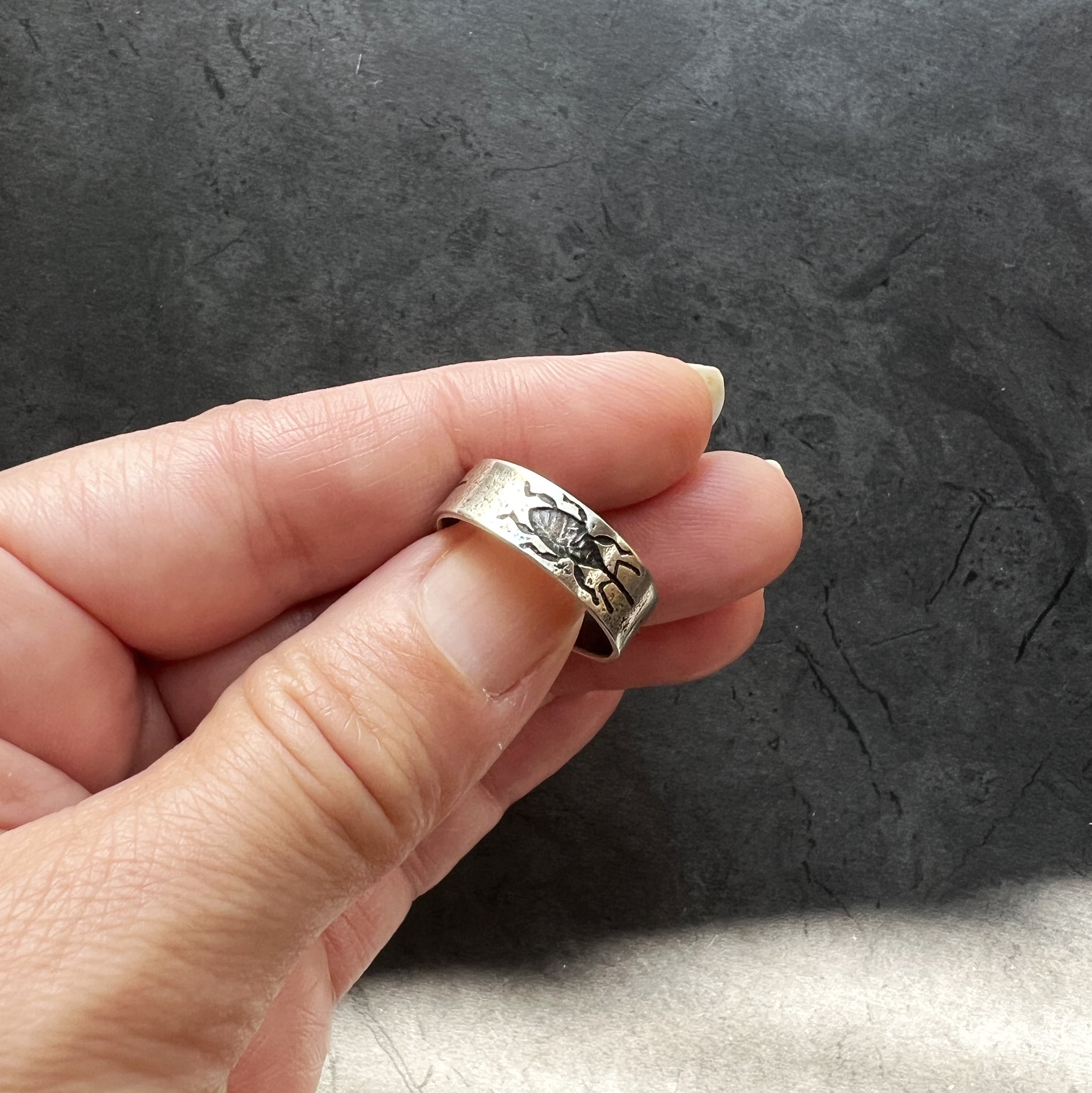 sterling silver nut weevil ring