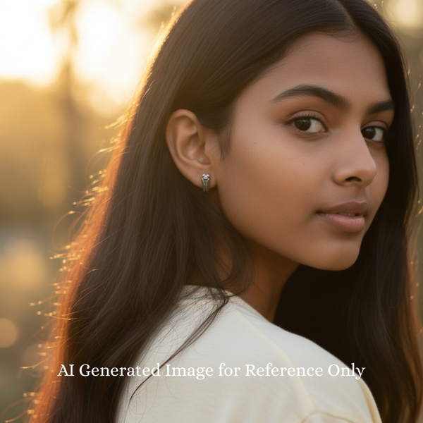 Hand Cast Sterling Silver Cicada Stud Insect Earrings – Also Available in Bronze, or Brass, or Silver with 14k Wings – Nature Jewelry