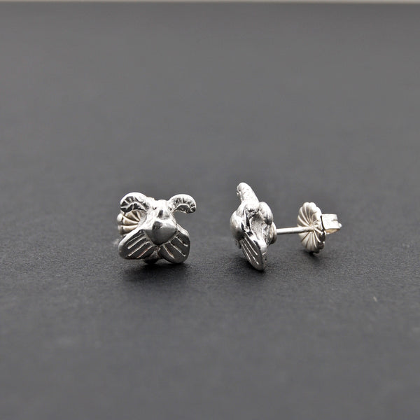Tiny Moth Stud Earrings – Sterling Silver Insect Jewelry, Entomology Gift for Bug Lovers