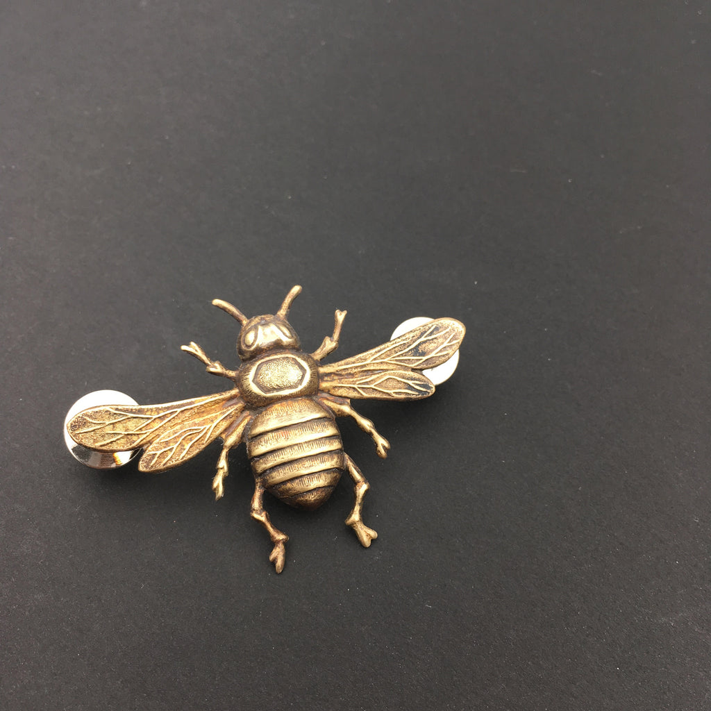 Brass Honeybee Insect Pin or Brooch – Metal Cloth & Wood, LLC
