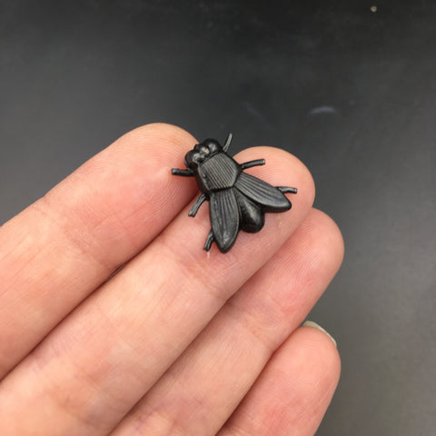 Art Deco Style Housefly Scatter Pin, Lapel Pin, Tie Tack, or Brooch — NEW with All Black Finish!