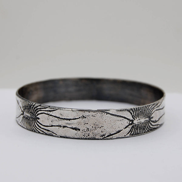 House Centipede Insect Bangle Bracelet in Sterling Silver