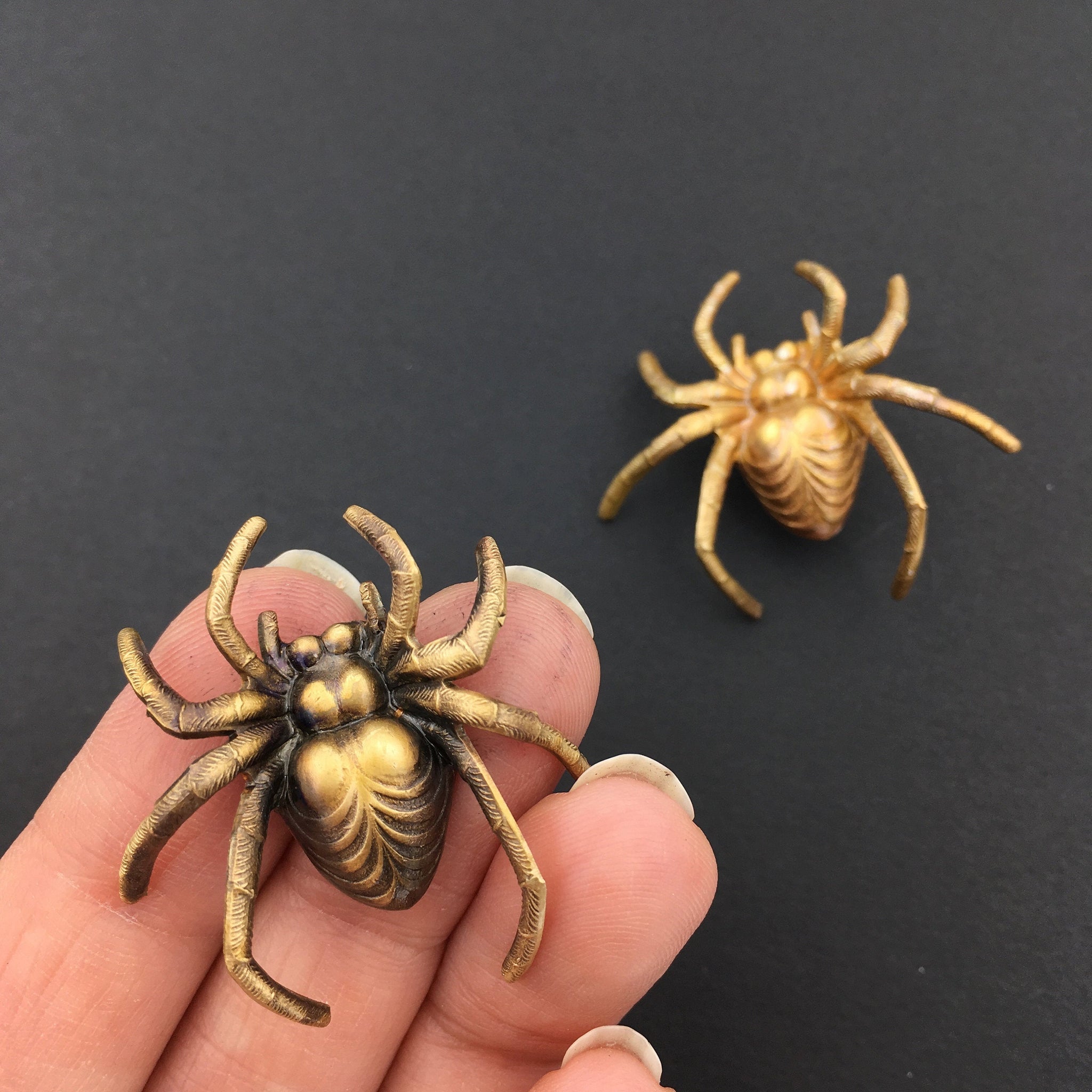 Brass Spider Pin or Brooch