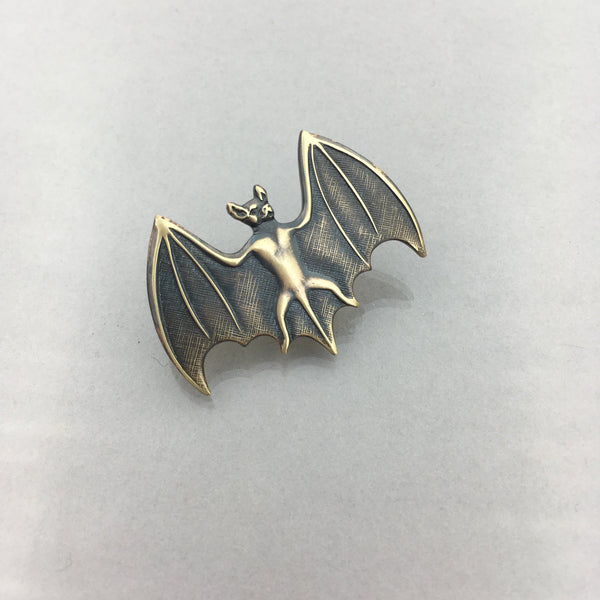 Brass Bat Pin or Brooch