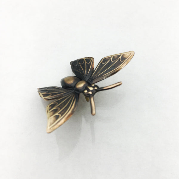 Brass Butterfly Insect Pin or Brooch