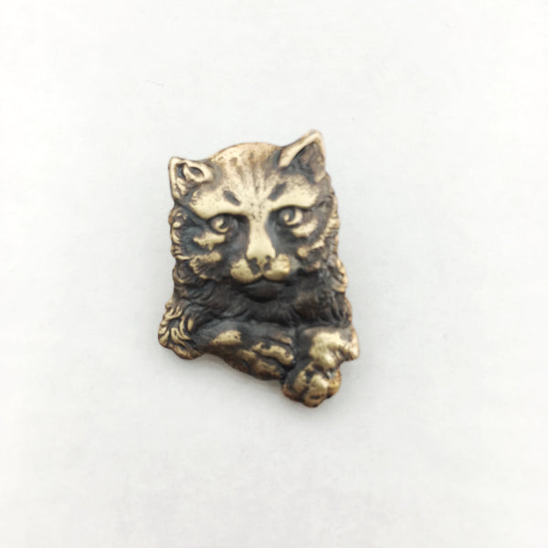 Brass Cat Pin or Brooch