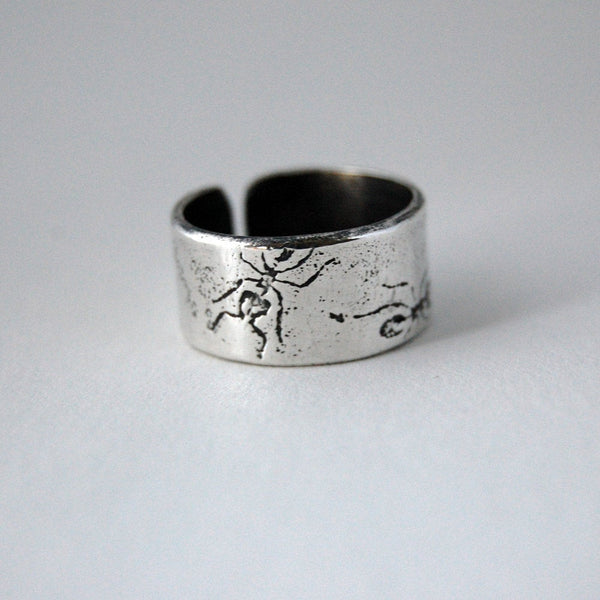 Sterling Silver Ant Insect Thumb Cuff Ring