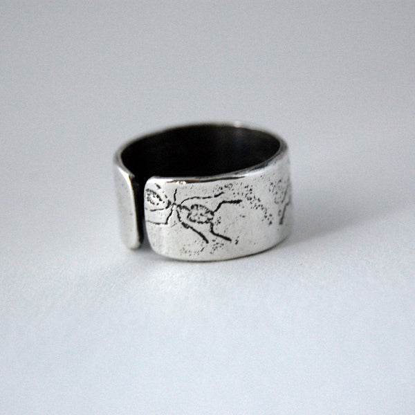 Sterling Silver Ant Insect Thumb Cuff Ring