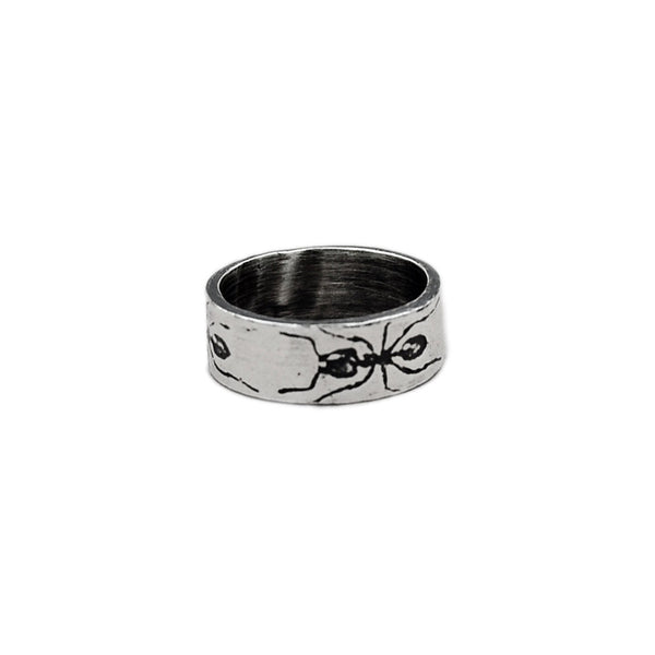Handmade Sterling Silver Eternity Ant Insect Band Ring