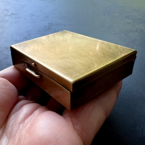Customizable Rectangular Brass Pill or Trinket Box with Your Choice of Engraving and/or Animal on Lid — Perfect Pillbox for Purse or Tote!