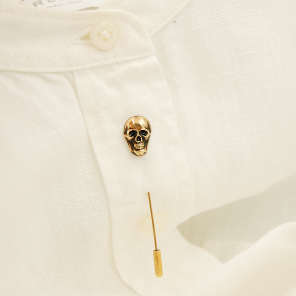 Gothic Handmade Unisex Brass Skull Stick Pin